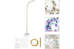 STFALI Arche de ballons - 2,5 m - Support pour mariage, remise de diplôme et anniversaire (Doré)