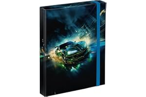 ‎BAAGL Baagl Heftbox für Schulranzen - Heftmappe A5 für Kinder mit Gummiband und Innenklappen - Sammelmappe, Sammelbox mit Gummizug für Jungen (Racing Car)