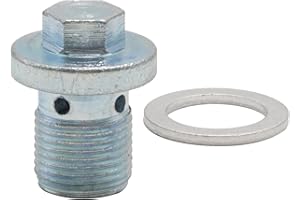 Hoypeyfiy 93183669 Engine Oil Pan Sump Drain Plug With Seal, Replacement for Vauxhall Replacement for Opel Astra Signum Zafira Vectra Insignia, Replaces 652950 0652300