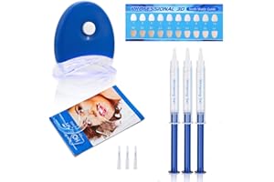 MORI KAMEI TTeeth Whitening Kit 3×3ml Whitening Gel Pen with Professional LED Light Reduce Sensitive Teeth Whitening Kit Remove Stains Whiten Teeth Quick Resultsner Kit, White Teeth for Fast Result