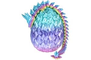 INFMETRY 3D Printed Dragon Eggs 12inch Crystal Dragon Inside Egg Fidget Toys Easter Eggs For Adults Easter Basket Stuffers (12inch Crystal Dragon Egg)