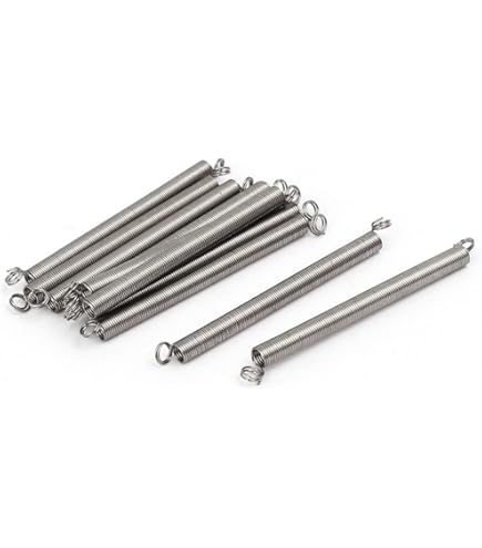 Lot De 5 Ressorts De Traction Uxcell - Acier Inox 304, 0,3x3x60mm (ton Argent)