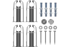 MYHOMEWARE Clamp Brackets for Heated Towel Rail Radiators Flat & Curved (Chrome, 19mm Tube Width)