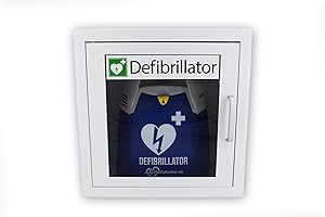 ‎NOTFALLRETTER.DE Notfallretter® Defibrillator AED Basic mit 10 Jahren Garantie Schiller Deutschland, vollautom. Schockauslösung, HLW-Unterstützung, inkl. Metallwandkasten + AED Standortwinkel, Vollausstattung, MDR