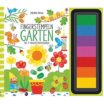 Fingerstempeln: Garten: mit 7 Fingerstempelfarben