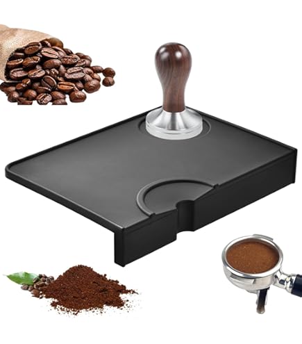 NATUMO Tampermat Barista (21 x 15 x 3 cm), antislip, siliconen tampermat met randbescherming, Barista-accessoires voor zeefdragers