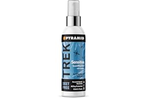 Pyramid Trek Insect Repellent Spray for Sensitive Skin - 100ml DEET Free Mosquito Repellent with Saltidin - Non-Greasy, Sweat & Splash Resistant - Up to 12hrs Protection & Suitable for Kids 2+ Years