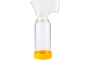 FREE SPACE Chamber Plus - Dispositivo espaciador para adulto, color morado grande y seguro (Niño)