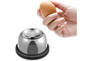 ELALOVE Eierstecher Eipicker aus Edelstahl und Kunststoff - Praktisches Küchenwerkzeug für rohe und gekochte Eier mit ergonomischem Griff, Schwarz