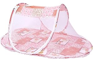 FCXVXCL Prese pieghevoli pieghevoli per insetti Zanzariera Baby Yurts(Arancione 110 * 65 * 60cm)