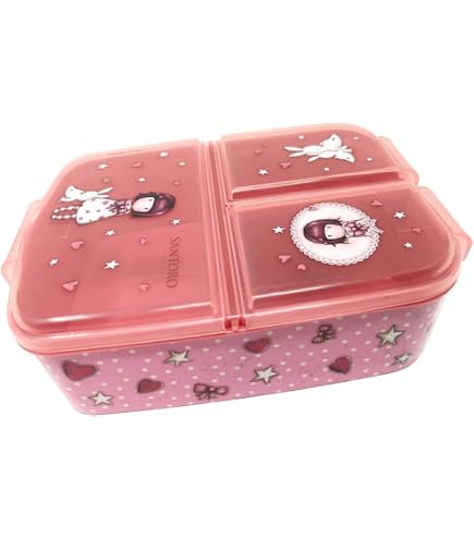 ALMACENESADAN 4561 Contenitore per il pranzo Sandwich rettangolare multicolore Fascino; prodotto riutilizzabile; privo di BPA; dimensioni interne 16,5 x 11,5 x 5,5 cm