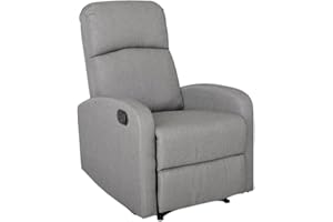 Cribel Relax Spike Poltrona, Reclinazione Manuale, con Poggiapiedi, Grigio, 91 x 65 x 101 cm