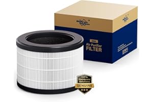 Membrane Solutions Air Purifier Filter, MSB5 H13 True Hepa Replacement, 3-in-1, for Smoke, Pollen, Dander, Hair, Smell, 99.97% Efficiency, 99 Days Life