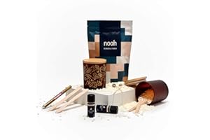 NOAH'S BOX noah Candle Making Kit - Includes Candle Wax, Essential Oil, Wick, Gift Box - Make Your Own Candle (Relaxing, Chill Vibes Only)