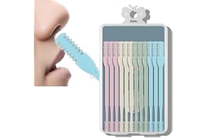OADAA Double Sided Nose Hair Knife, 360 Degree Rotate Nostril Cleaning Scissors, Manual Ear Nose Hair Trimmer, Manual Nostril Cleaning Kit for Women/Men
