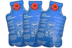 LOWENERGIE Toilet Water Saving Device Cistern Tank Bag Bank Flush Insert Dual Clip Hook (3 Pack)