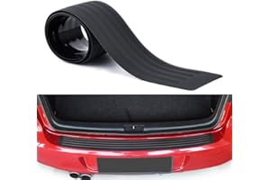 Delleu Protège-pare-chocs arrière Garde Universel Caoutchouc noir anti-rayures Protections d'entrée de porte de coffre Couvercle de garniture d'accessoire pour VUS/Voitures