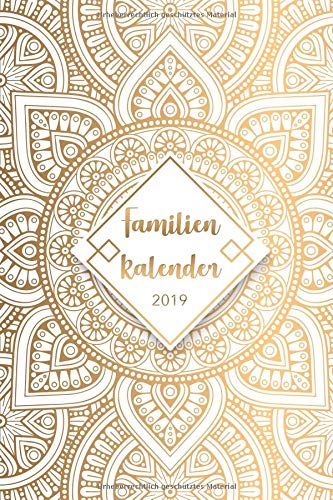 Familienkalender 2019: Familienplaner und Kalender mit 6 Spalte für das Organisieren, Planen und Notieren im neuen Jahr 2019