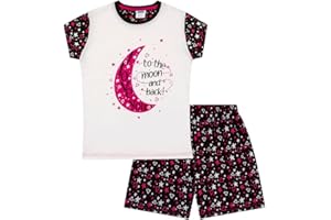 THEPYJAMAFACTORY I Love You To The Moon Back Mädchen Schlafanzug Kurz