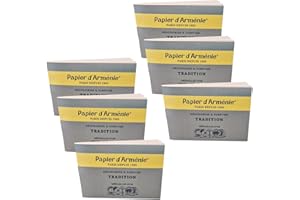 BOEMY Papier ormiański - opakowanie 6 książek aromatycznych | Naturalne oczyszczanie i aromaterapia | Papier d'Arménie Tradition Mdalllies D'Or