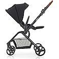 Teknum STROLL-1 Reversible Travel Stroller, Lightweight Design, Push Button Folding, 5point safety harness, Multirecline Seat, Eazy Fold, Wide Canopy, Large Basket,Newborn, 0-4Years, Upto 22kg, Black