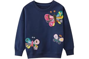 Little Hand Girls Jumpers Unicorn Cotton Crew Long Sleeved Toddler Casual Sweatshirt Top Kids Clothes Child Pullover Age 1-7 Year