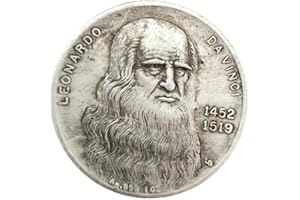 ERICETION Vinci Coin Silver Coin Artisanat Collection Commémorative Collection De Pièces De Monnaie Commémorative Coins Commémoratifs Memorial Cadeau