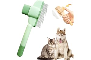 XINTIANWANG SmartBrush Chat, 2025 Smart Brush Chat Peigne, Smartbrush - Brosse Anti-Poils Morts, Peigne Autonettoyant Pour Chats, Toilettage Doux Et Efficace Pour Tous Types De Pelage (Vert)