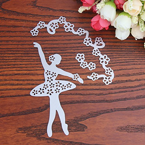 Amazingdeal365 Tanzen Metall Form Schablonen Schneiden DIY Dekor Sammelalbum Karten Buchzeichen Lesezeichen als Geschenk für Freunde Geburtstag Kinder,Kindergarten Hobby Schule Handarbeit Unterricht usw. Ein tolles Geschenk! - 2