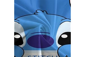 DELLIOP Funda Nórdica Lilo & Stitch para niña | Cubierta de Edredón con Cierre de Cremallera + 2 Fundas de Almohada de 50x75 cm | Azul, Twin (140x200)