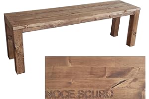 ‎TOTAL WOOD 2012 TOTAL WOOD 2012 Gartenbank Sitzbank Holzbank parkbank terrassenmobel für Innen und Außen geeignet Nach Maß verfügbar (Classic imp) (DUNKELWALNUSS, 100X38.5X50)