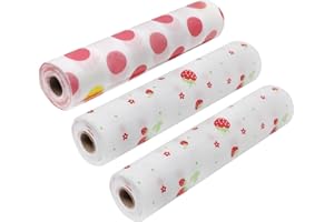 SVAUOUMU Protector Cajones Cocina Forro Para Cajones, Forro para Cajones de Cocina,Antideslizante Impermeable, para Cocina Cajón Refrigerador, 30 X 300 Cm, 3 Rollos