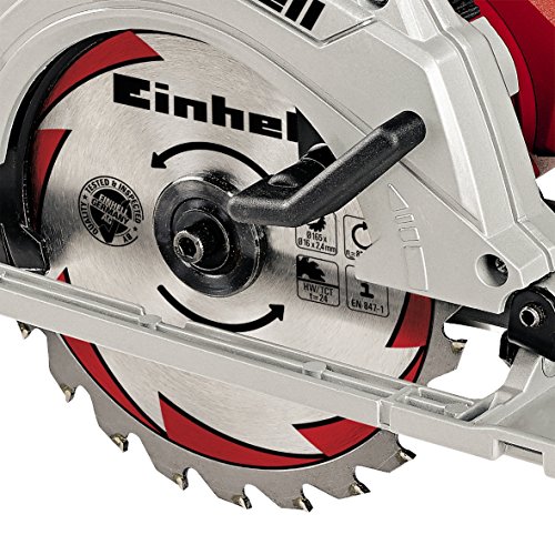 Einhell Handkreissäge TE-CS 165 (1200 W, max. 55 mm, Sägeblatt Ø 165 mm, 24 Zähne, Absaugadapter, Parallelanschlag) - 5