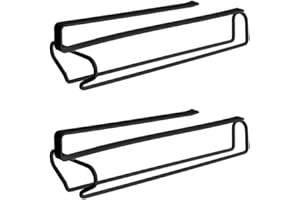 ASFINS Soporte para Copa de Vino, 2 piezas Colgador Copas Cuelga Copas Invertido Estante para Copa de Vino Debajo del Gabinete, para Colgar Copas en la Cocina, Bar o Restaurante, 31cm x 8.6cm(Negro)