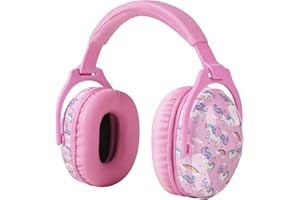ZOHAN 030 Protezione dell'udito per bambini, con autismo, protezione dell'udito passiva per studenti elementari, paraorecchie regolabili per concerti, SNR 25dB, Unicorso rosa, Taglia unica