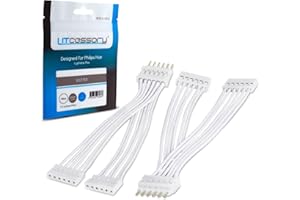 Litcessory Splitter per Philips Hue Lightstrip Plus (2 Pezzi, Bianco - STANDARD 6-PIN V3)