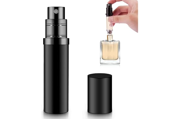 yuejuhe Vaporisateur Parfum Rechargeable, 5 ml Flacon Voyage Portable, Bouteille de Poche, Atomiseur Vide pour Voyager (Noir)
