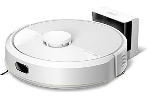 iRobot Roomba 105 Combo - Robot Aspirateur Laveur 2en1 - Puissance d'Aspiration de 7KPa - Navigation LiDAR - Détection des Tapis - Zones de Nettoyage et d'Évitement - 4 Niveaux d'Aspiration - Blanc