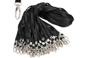 ‎ANTSPIRIT Lanyards Bulk Lanyards for Id Badges 50 Pack Each 17.7-Inch Lanyard Clip Woven Badge Lanyard with Clip Swivel Hooks