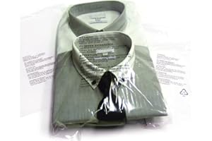 ODL PACKAGING Lot de 100 sacs à vêtements en plastique transparent avec avertissement de sécurité refermables en polypropylène pour vêtements, t-shirts, chemises (22,9 x 30,5 cm)