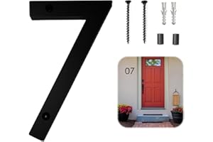 JAONLD Numero Civico Esterno Moderno 3D Esterno Personalizzato Numero Casa Grande,Look Moderno e Galleggiante Resistente alle Intemperie,Vite Fissa Porta Numero per Porte Ufficio,Caselle Postali(7)