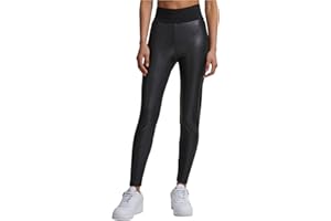 Urban Classics Damen Ladies Faux Leather High Waist Leggings