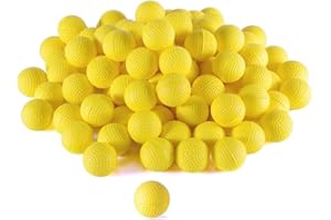 BBABBT 50Pcs Round Ammo, Bulk Foam Bullet Ball Replacement Refill Pack for Nerf Balls Pack Children Kids Toy