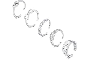 Briana Williams Toe Rings Adjustable Knuckle Finger Foot Knot Joint Ring Vintage for Women Jewelry