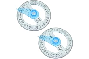 Toyvian 2Pcs Protecteur de cercle de rapporteur de 360 ??degrés pour les élèves du primaire