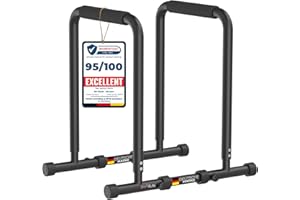 ‎DH FITLIFE DH FitLife Dip Barren Bars | Stacja kulturystyczna do ćwiczeń w domu | paralet do treningu kalistenicznego | trening siłowy 80-100 cm, indywidualnie regulowany
