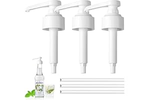 WANTUSHUI 3-Stück Dosierpumpe für 1L Sirup Monin Flaschen,10ml Dosierpumpe für Sirup,Pumpspender Sirup Spender Set Wiederverwendbar,Kompatibel Pumpspender Aufsatz Set,Sirupspender für Monin Glas Flaschensirupe