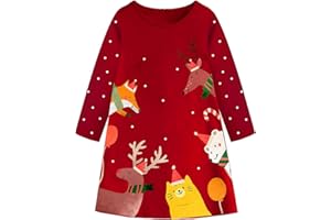 VIKITA Vestito Striscia Cartoon Animale Sciolto Jersey T-Shirt Vestitos Bambina