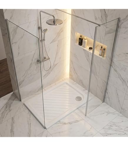 Receveur De Douche Rectangulaire Laneri - 70x140x5 Cm - ABS Acrylique Blanc - NEUF