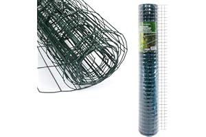 BARGAINS-GALORE Green Coated Galvanised Wire - Garden Netting Mesh 13mm Outdoor 0.9m X 10m | Anti-rust Wire Netting, For Animal Garden Enclosure And Diy Craft Home Decors | Sorting & Organising
